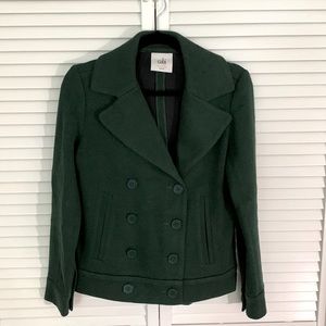 Hunter Green CABI knit blazer.